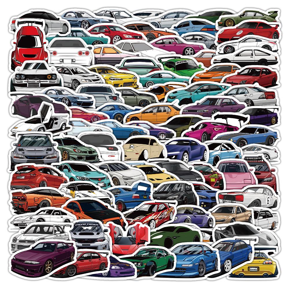 103 Racing Car Toy Stickers: Trendy Cartoon Graffiti for Children, DIY Reward Stickers