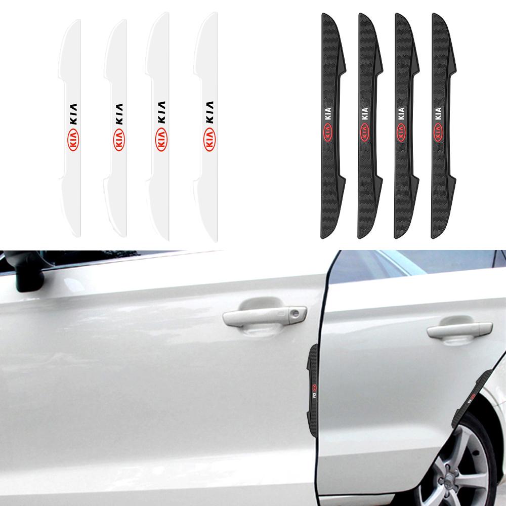 4PCS Car Door Edge Anti-collision Bar Stickers Silicone Protection Strip for Kia Sportage 3 Rio K2 Ceed Carnival Picanto Soul Pzce30