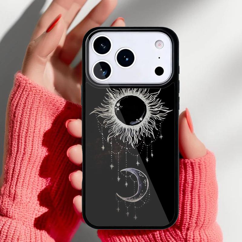 Vintage Moon Sun Stars Celestial Phone Case for iPhone 17 Air 16e 15 14 13 Pro Max Back Cover for 12 11 Pro Coque