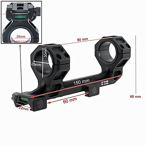 HWZ GEISSELE Type 30mm/25mm Scope Mount Ring Mount Base Spirit Bubble Level (Black)