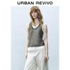 UR 2025 Summer Women's Faux Two-Piece Sleeveless Knit Top