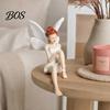 Collectible Table Fairy Figurine Flower Ornaments, Beautiful And Fine Carving Figurines, Living Room Accessory Resin Sculpture for Home Patio Balcony