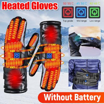 Rechargeable Heated Gloves 3 Temperature Levels Heating Gloves Battery Powered Heating Gloves for Outdoor Motorcycle Ski Cycling