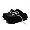 Crocs Classic Lined Clog Sweetheart Bow EVA Playful and Cute Cool Classic Versatile Fashion Trend Hole Shoes Women Black