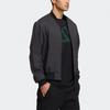adidas Chaqueta de calentamiento cálida con forro polar y estampado de logo para hombre Ropa de abrigo Negra GP0975