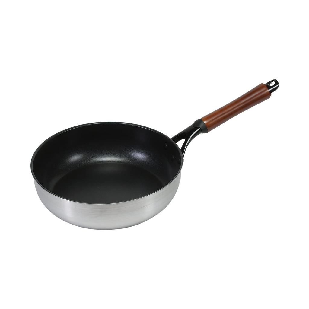 Pearl Metal HB-6747 Extra Deep Frying Pan, 24cm, IH Compatible, Double-Layer Steel, Diamond Coating, Lightweight, Highly Durable, Fast Cook
