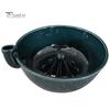 Ceramic Berry Holder with Drainage Self Spinning Washing Bowl, 360 Degree Vortex Cleaning And Flower Shaped Fruit Rinse Bowl Drain Spinner, Vegetable