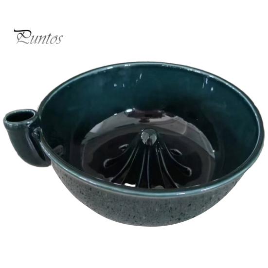 Ceramic Berry Holder with Drainage Self Spinning Washing Bowl, 360 Degree Vortex Cleaning And Flower Shaped Fruit Rinse Bowl Drain Spinner, Vegetable