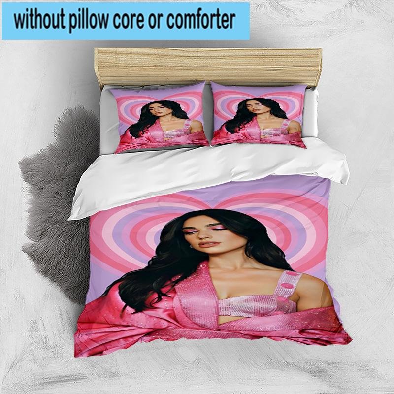 3PCS pop music Dua Lipa 3pcs Bedding,Including 3PCS Duvet Cover And 2pcs Pillowcases Perfect for Christmas,Ideal for Bedroom, Dormitory