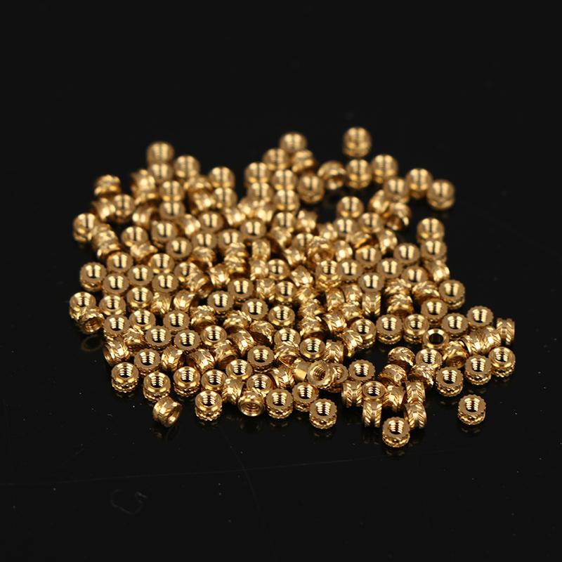 M1 M1.2 M1.4 Brass Threaded Inserts Nut Kit Hot-Melt Copper Nut Knurled Embed Injection Brass Insertnut For 3D Printer Component