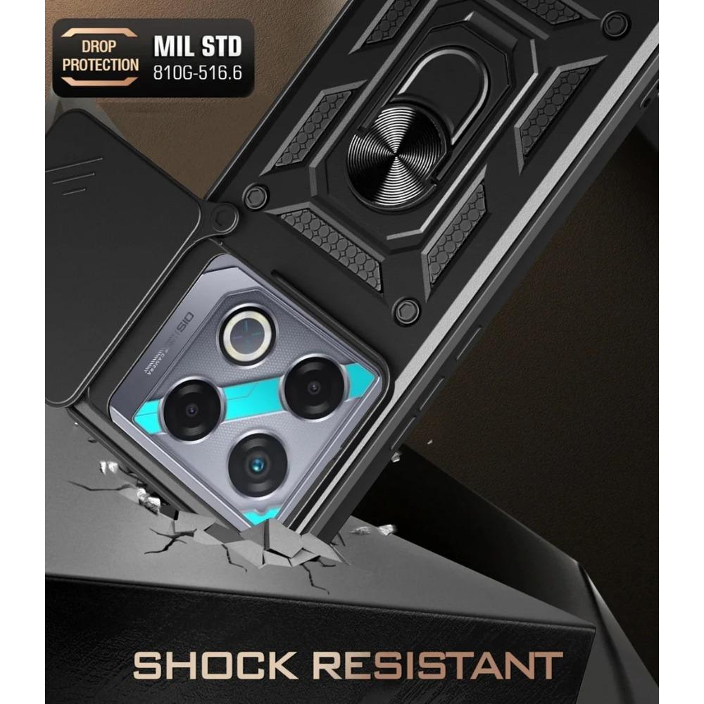 Military Armor Holder Camera Protect Case for INFINIX GT 20 Pro GT20 Pro Infinix Note 40 Pro + Note 40 Pro Note40  Hybrid Ring Stand Shockproof Cover