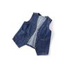 Women Sleeveless Denim Vest Casual Loose V Neck Waistcoat Single Breasted Pocket Jean Vest Short Outerwear Tank Jacket