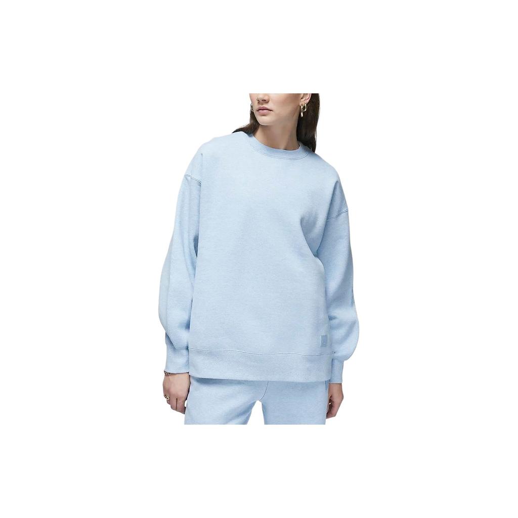 Jordan Solid Color Round Neck Casual Fleece Long Sleeve Sweatshirt Women sweatshirt Blue Gray FB5117-436