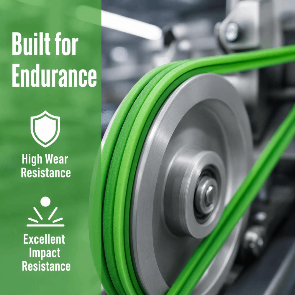 10m Length Round Drive Belt Green Color Urethane Belting PU Round Belt  For Conveyor Machine