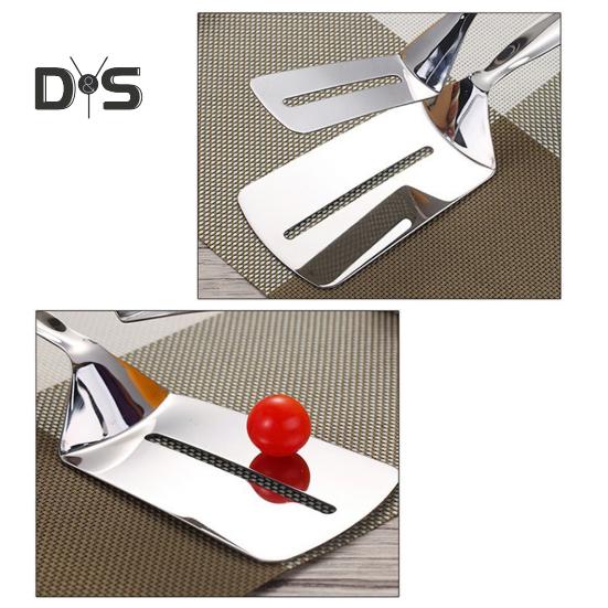 Doppelseitiger Spatelclip, Grillklammerzange zum Grillen, Kochen, Edelstahl-Lebensmittel-Flip-Clip, Mehrzweck-Küchenzange für Zuhause und draußen