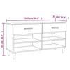 Shoe Cabinet Black 102 X 35 X 55 Cm Particleboard