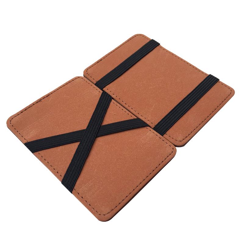 Quality Leather Magic Wallets Fashion Small Men Money Clips Card Purse Thin Cash Holder 3 Colors