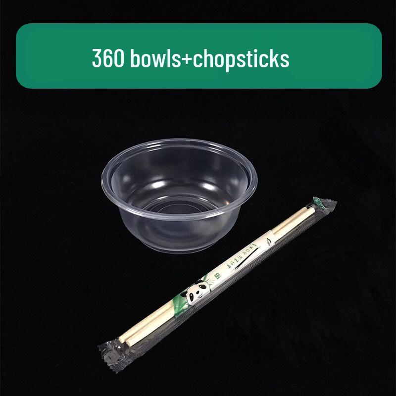 ZISIZ Disposable Plastic Bowl & Chopsticks Set