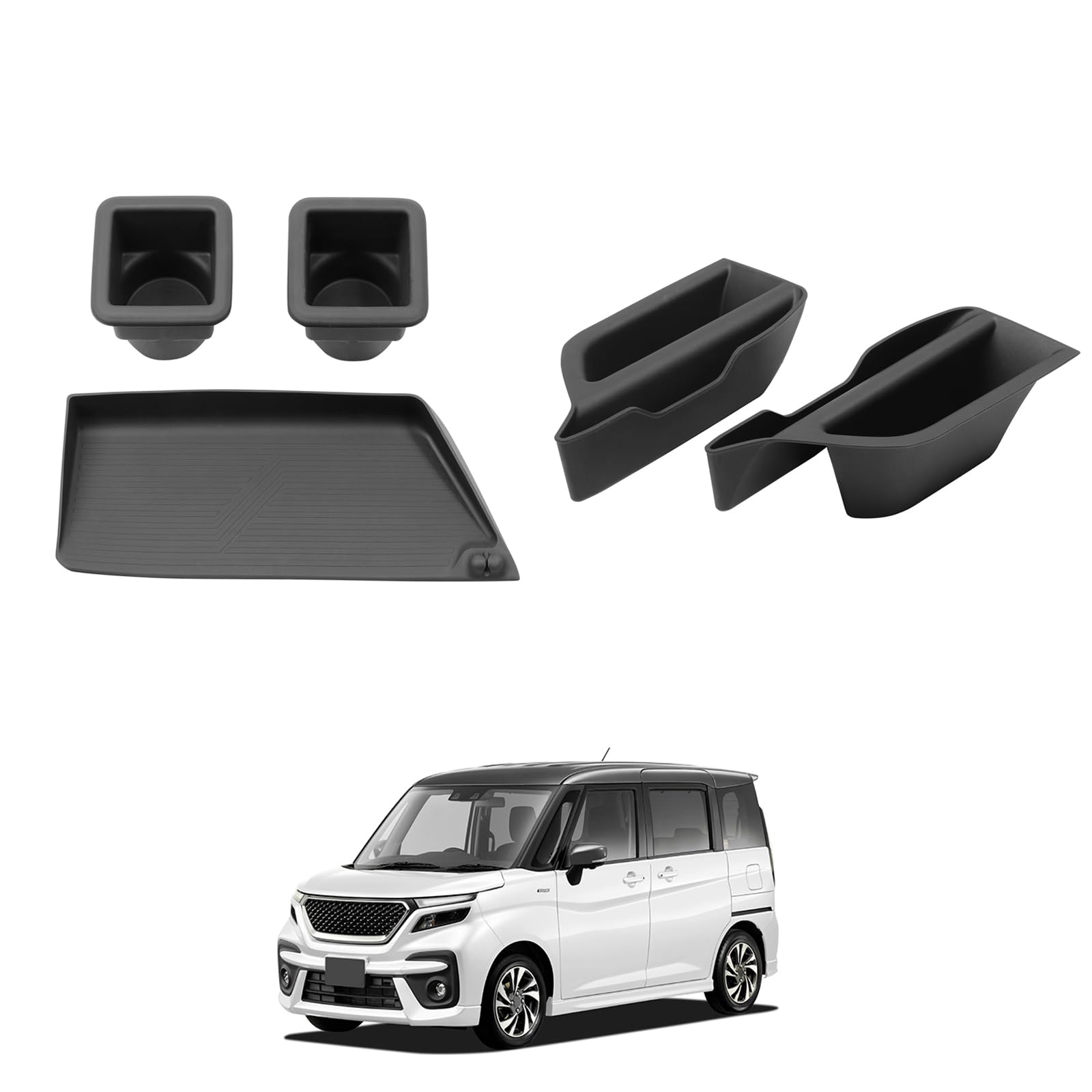 

ZUNDUO Set for Suzuki New Bandit Includes Passenger Seat Open Tray Dashboard Cup and Door Handle Storage Boxes BANDIT 4th November 2020 Rubber Mats чёрный