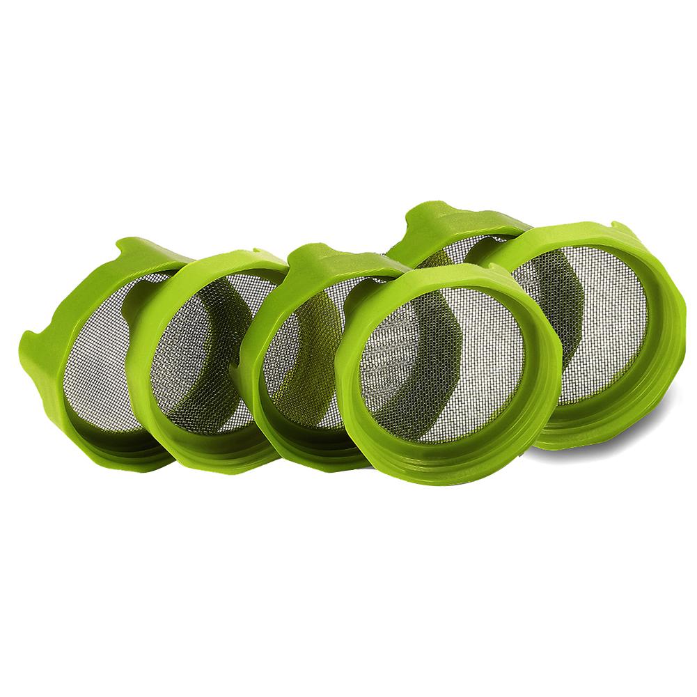 Spiringlokk Spirenettdeksel Bønnespirer Dyrkingsfilter for Mason Can