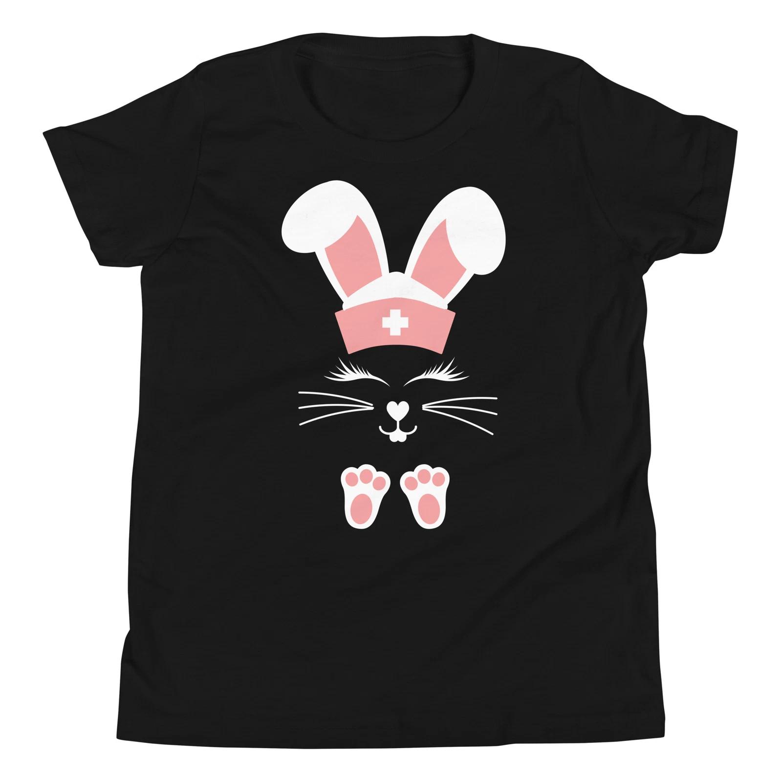 Easter Bunny Funny Rabbit Nurse Bunny Ears Nursing Easter Day Youth T-Shirt 140
