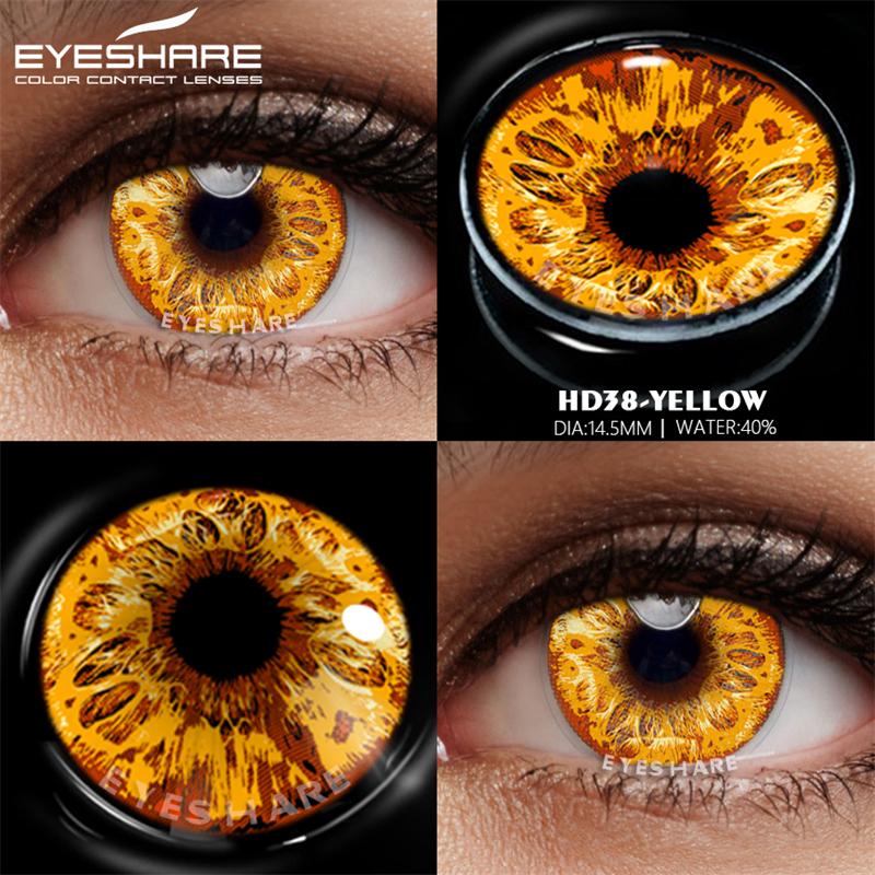 Eyeshare 1pair Color Contact Lenses for Eyes Anime Cosplay Colored Lenses Halloween Crazy Lenses Eye Beauty Makeup Lenses