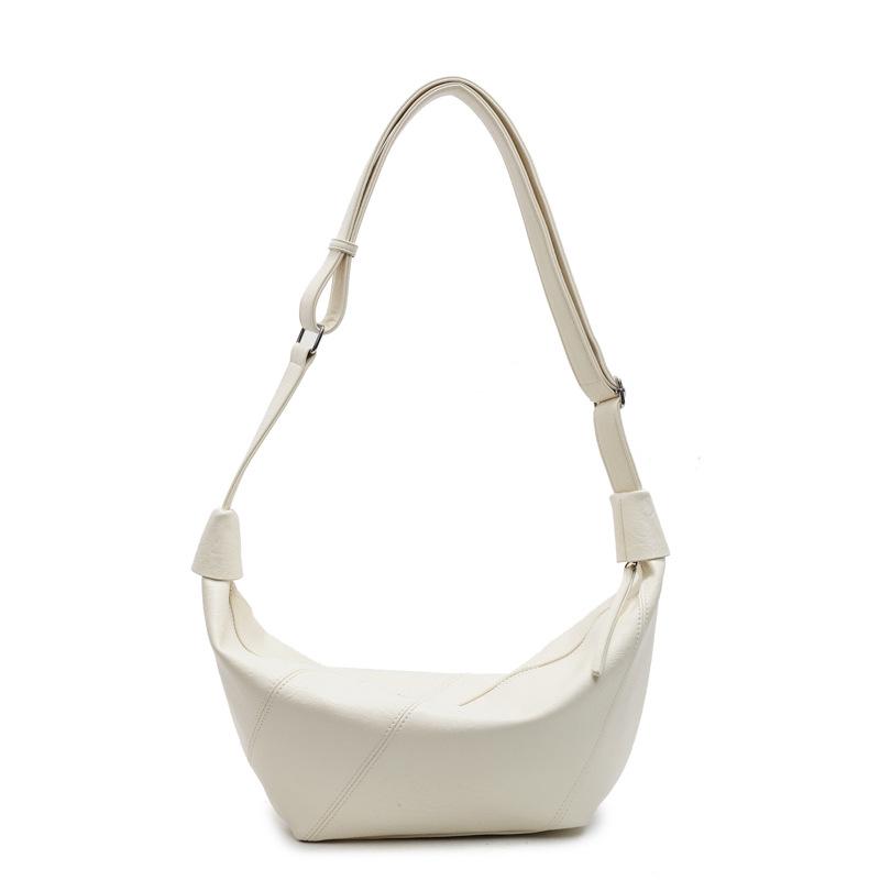 Women's bag solid color dumpling bag 2025 new retro large capacity portable shoulder messenger bag tide