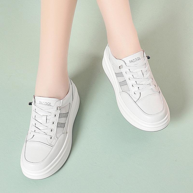 Thick Sole Mesh Soft Sole Small White Shoes For Women New Small Travel Shoes Summer Casual Sports Shoes Comfortable Breathable