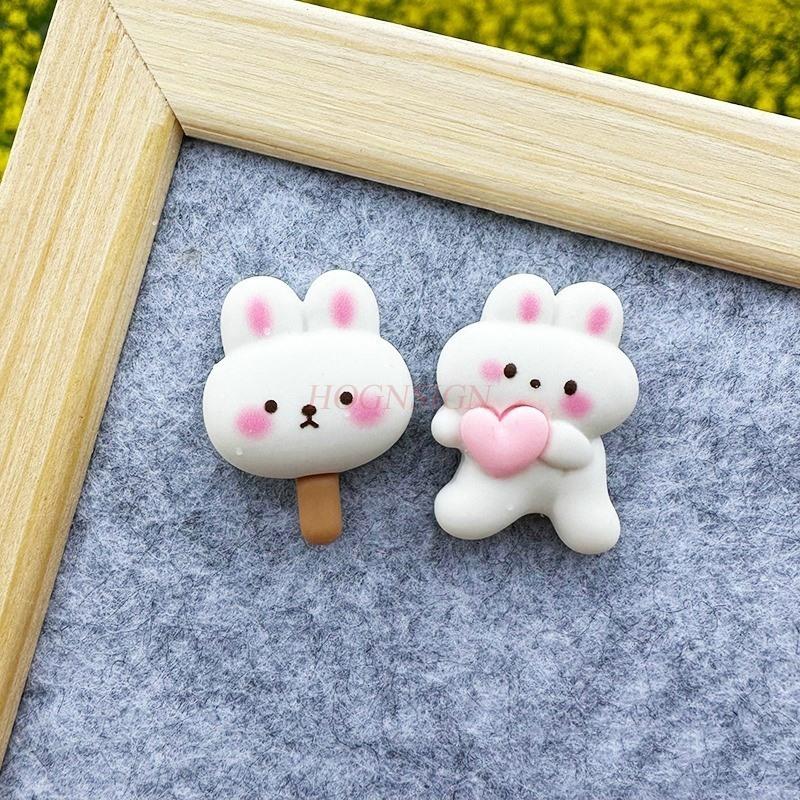 12pcs Creative Push Pin Cartoon Cute Rabbit Paradise Soft Wooden Board Felt Photo Wall Message Board