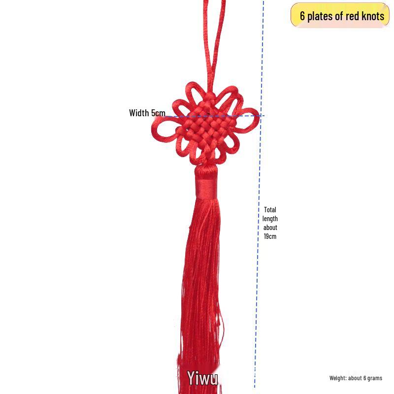 Festive Red Small Chinese Knot Tassel Bonsai Decoration