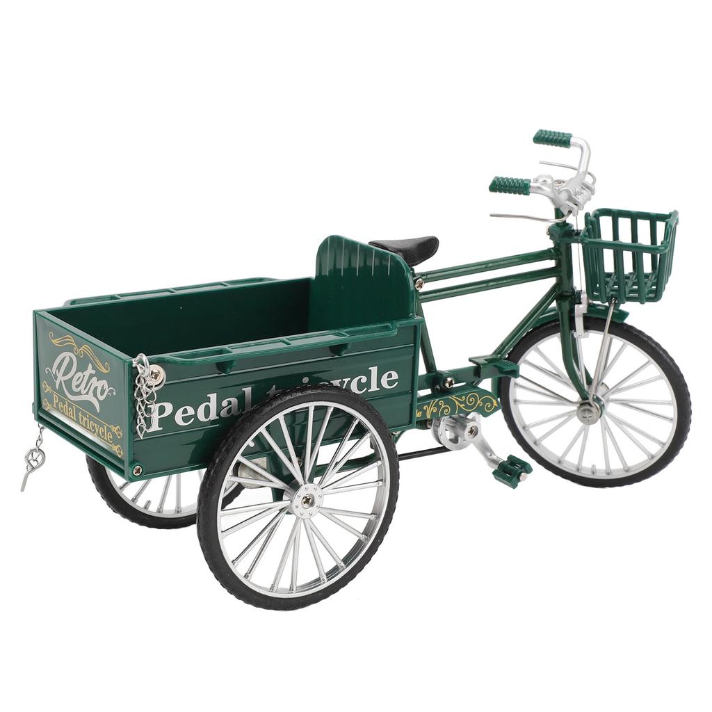 Miniaturlegierung Retro Dreirad Pritschenwagen Metall Dreirad Modell Spielzeug Oldtimer Zuhause