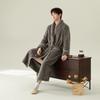 2025 Autumn and Winter Thickened Morning Robe Men's Nightgown Women's Extended Bathrobe Couple Pajamas