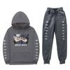 Anime Naruto Kakashi Sharingan Hooded Fleece-lined Unisex Sweatshirt Set Winter Casual Wear