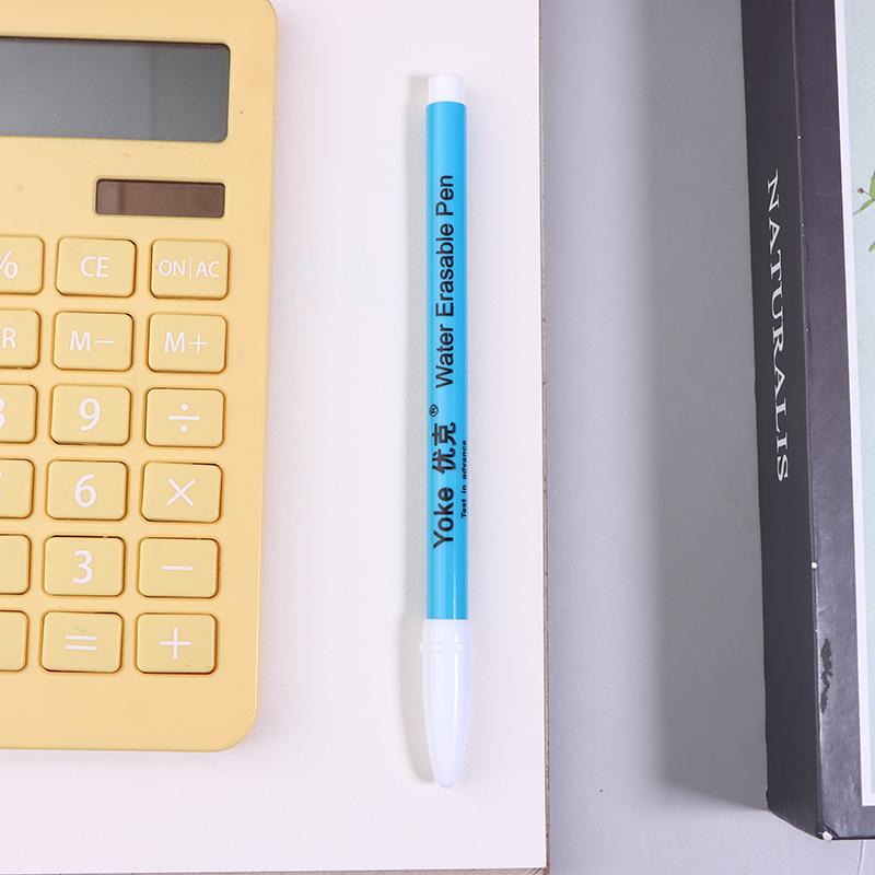 2Pcs Blue Water Erasable Fabric Marking Pen Washable Fabric Pen Disappears In Water Bright Colors Fiber Pen Tips For Quilting