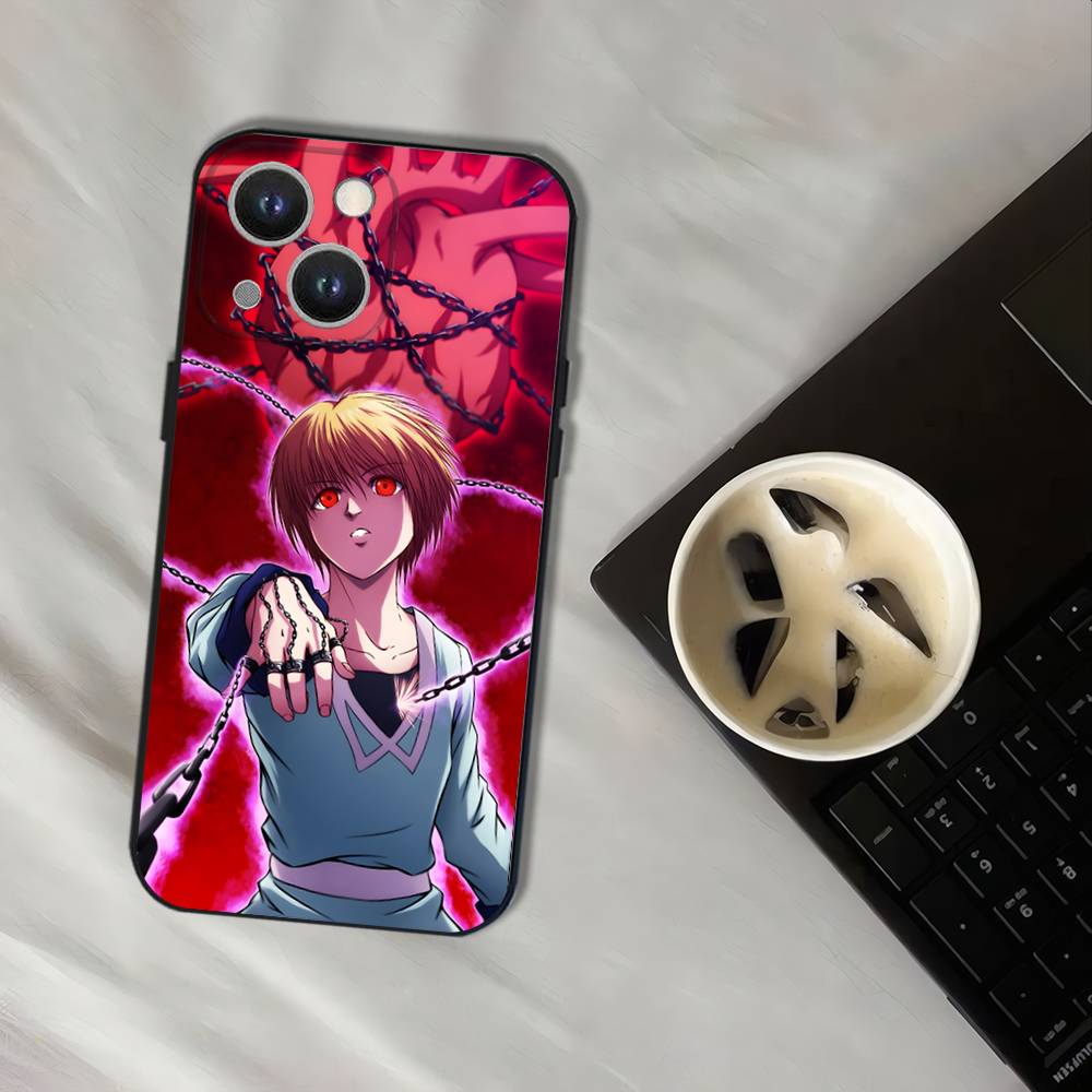 Hunter X Hunter Kurapika Phone Case For iPhone 17,16,15,14,13,12,11,Pro,XS,Max,XR,Plus,E,SE4,Mini Black Soft Cover
