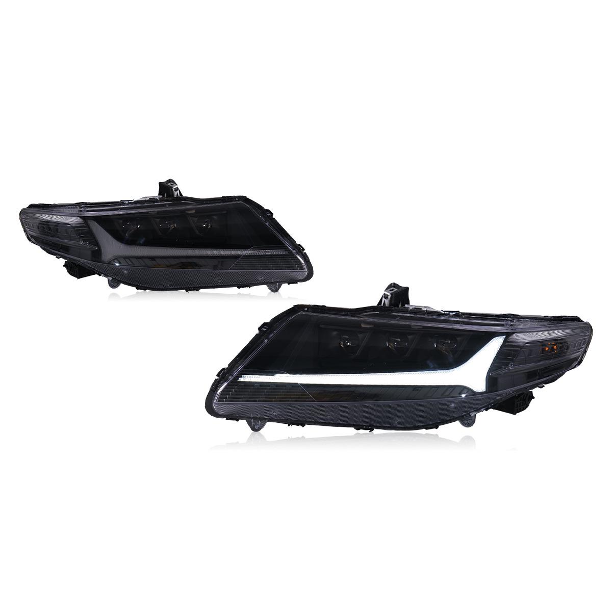 LED Projector Headlights with DRL and Sequential Turn Signals for 08-14 Honda City