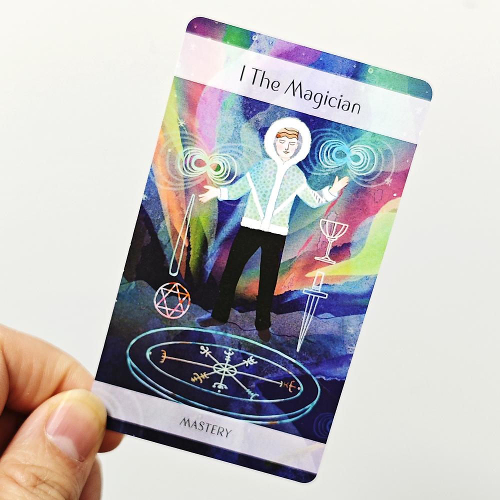 10.3*6cm Magický severský tarot Kompletní balíček 79 karet inspirovaný starými severskými mýty a folklórem