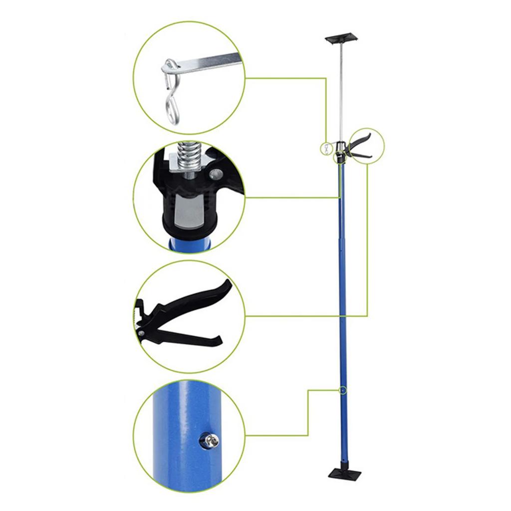 2Pcs Cabinet Support Extension Pole with 4 Plate Hanging Cabinet Extendable Telescopic Support Rod 50‑115cm