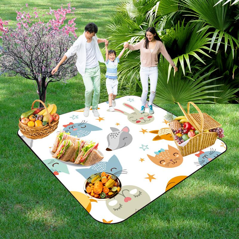 Picnic Blankets Extra Large, Waterproof Foldable Outdoor Beach Blanket,3-Layer Picnic Mat for Camping, Hiking, Travel, Park, Concerts
