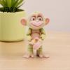 Exquisite Printed Texture Ornament 3D Articulated Monkey Figurine, Multi-Color Cartoon Animal Model with Soft Color Decor Movable Joints, Stress