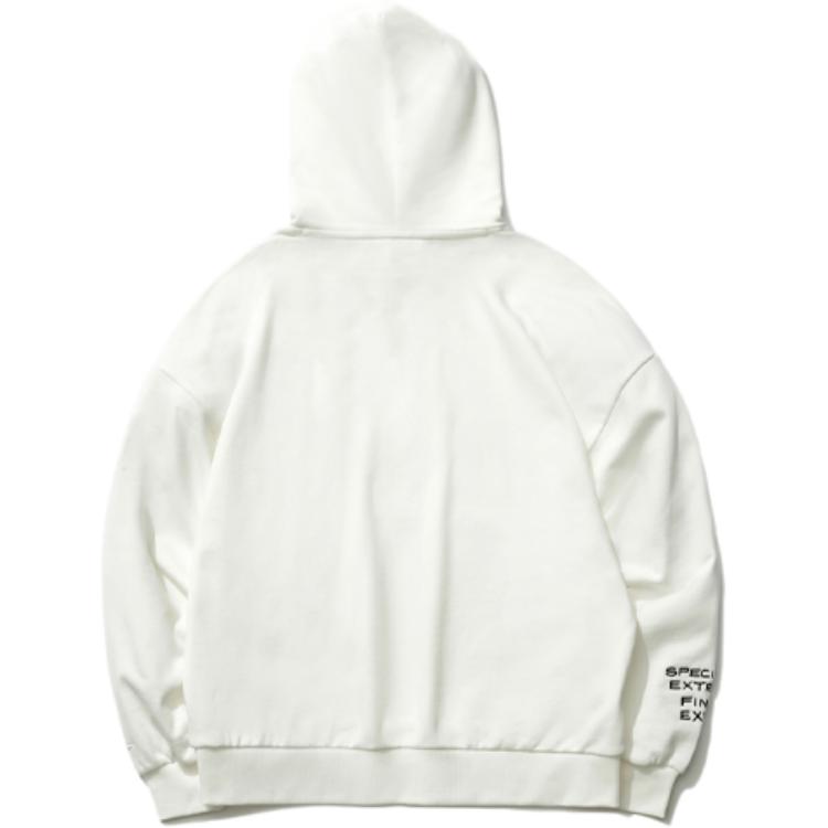 Li-Ning X Disney Donald Duck Embroidered Pullover Hoodie Women Tops White AWDR494-1