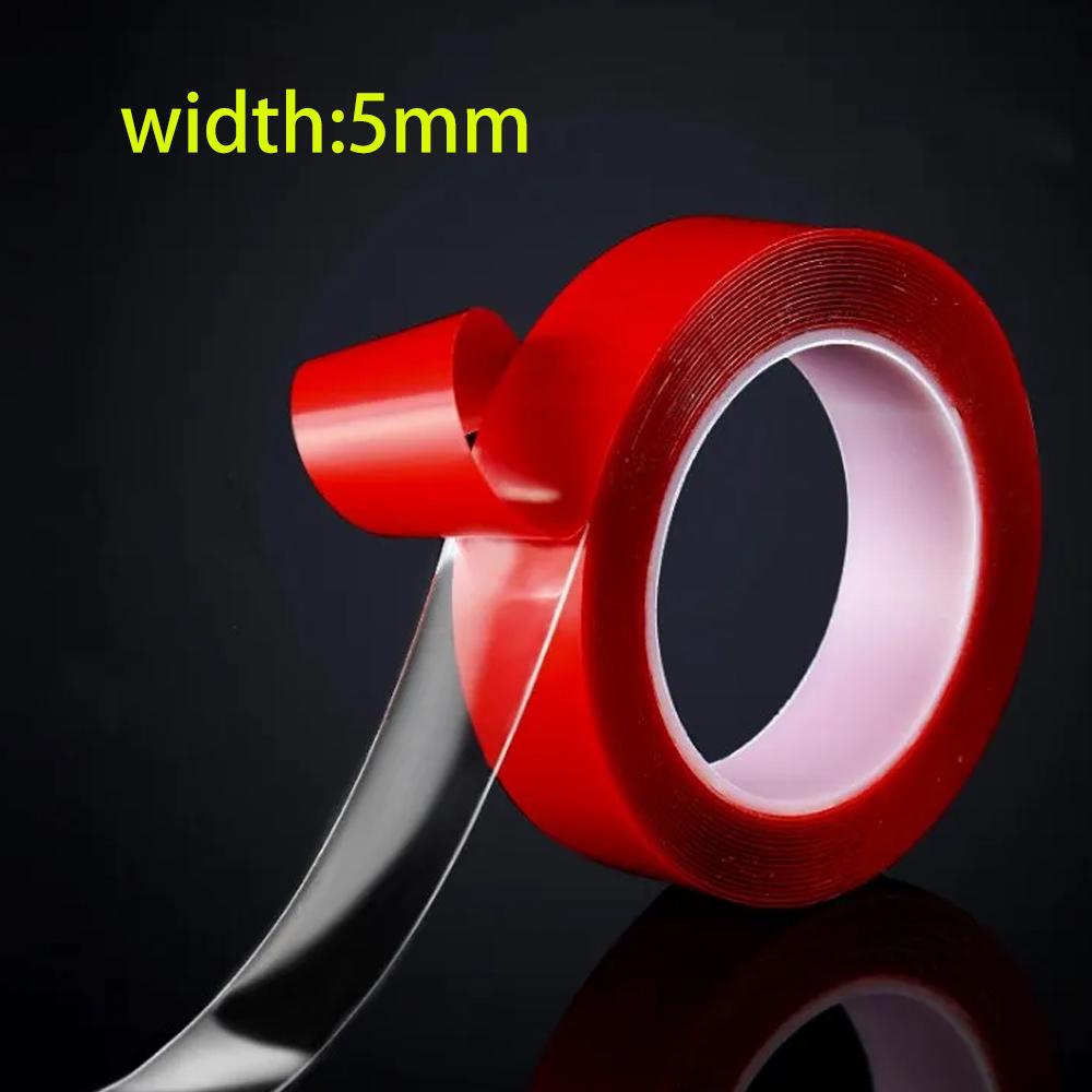 

Двусторонняя лента нано-лента 3 метра 3/6/8/10/15/20/25/30 мм ширина прозрачная лента моющийся клей нано бесследная наклейка клей 3M