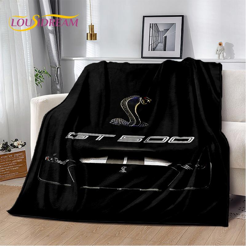 Klassiker 3D F-Ford GTR Mustang Auto Weiche Decken, Halten Warm Kuscheldecke Bequeme Decke für Picknick Betten Sofa Zuhause Schlafzimmer