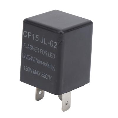 LED Flasher Relay Non-Polarity 12V 24V Universal ABS Normally Open Flash Relay CF15 JL-02