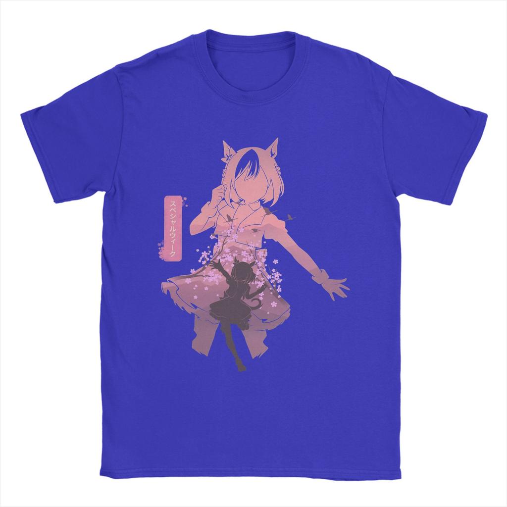 Funny Special Week Uma Musume Anime TShirt for Unisex Round Neck Cotton T Shirt  Short Sleeve Tees Classic Clothes