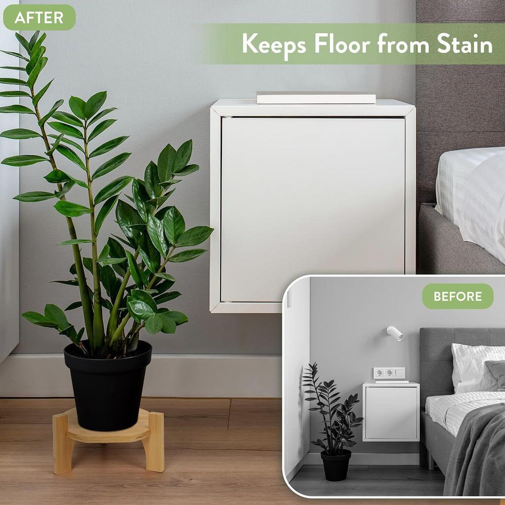 Bamboo Stand - Juice Dispenser Stand with Sturdy Legs,Non-Slip Bushes & Flat Base Detachable Water Dispenser,Mason Jar,Glass