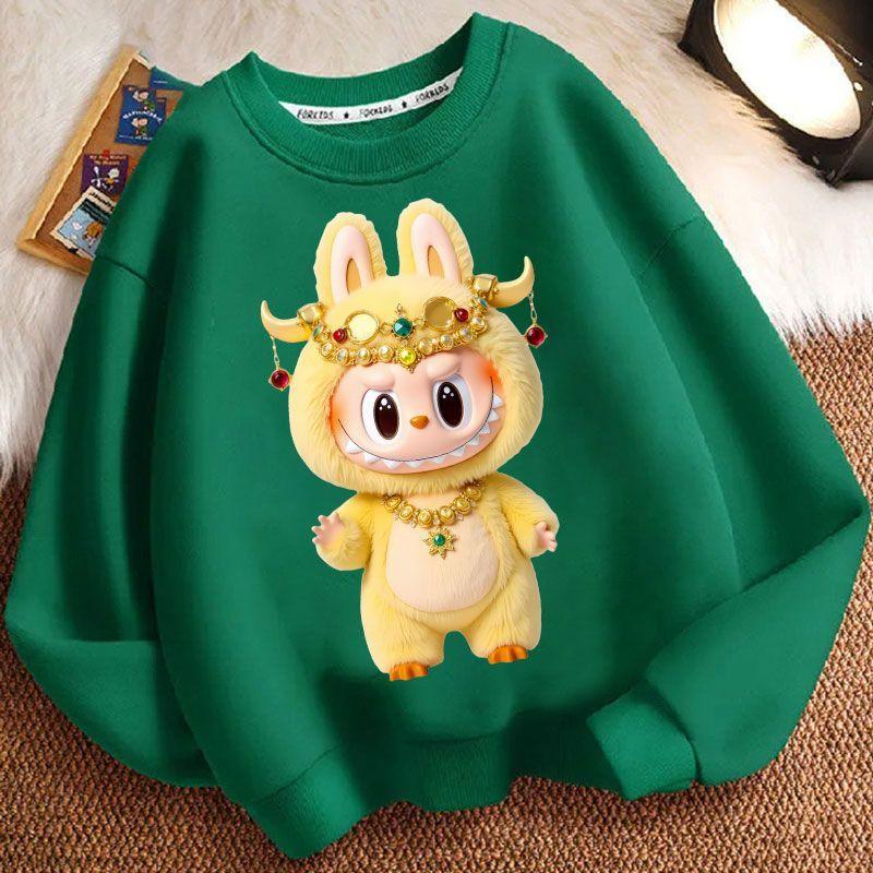 Barneklær Sweatshirts for vår og høst, Langermede løse sweatshirts for gutter og jenter