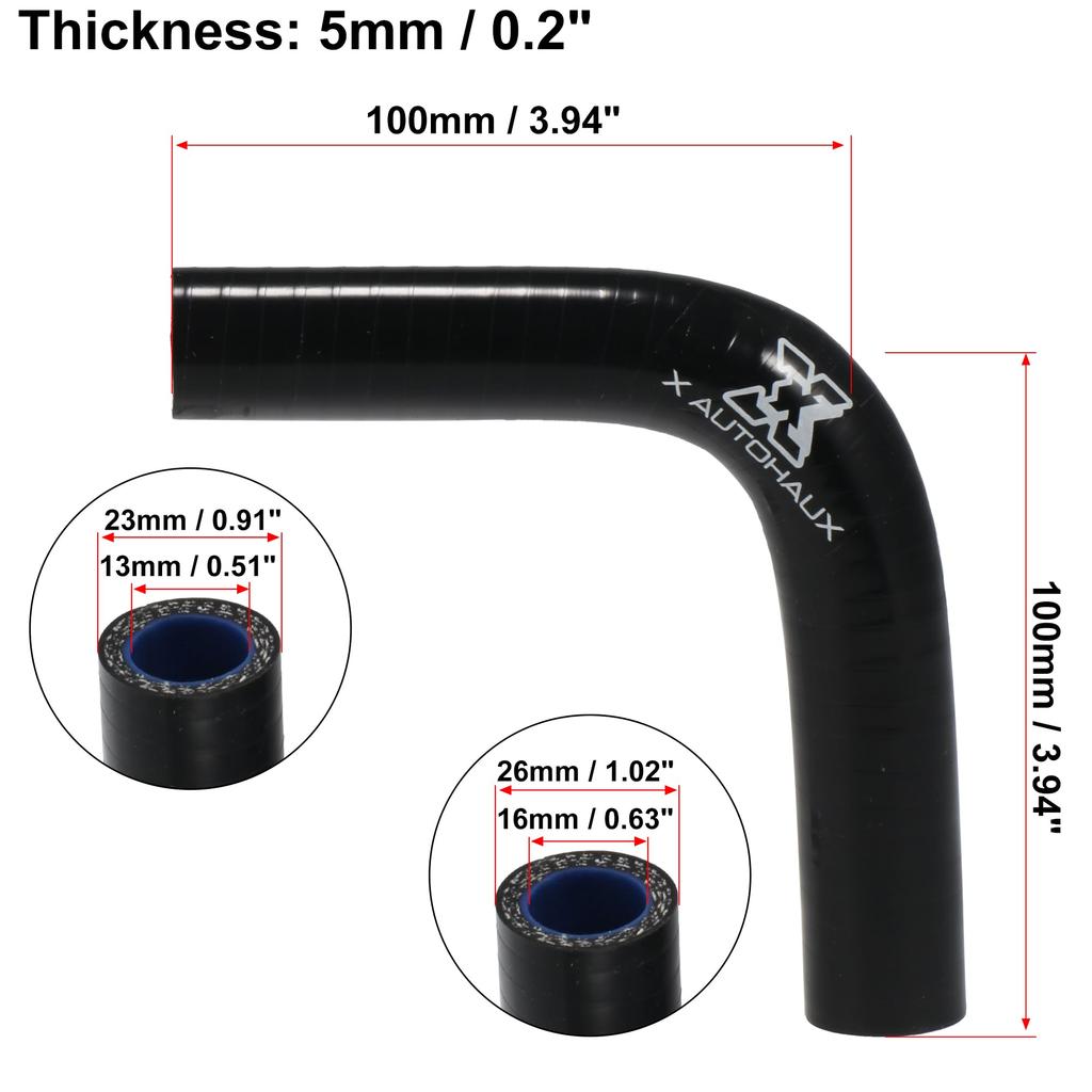 X AUTOHAUX Silicone Hose Straight Different Diameter Silicone Hose Silicone