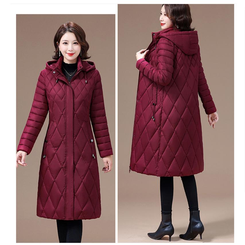 Women's Over-the-knee Down Padded Jacket Thickened Western Style Loose Padded Jacket Plus Size Padded Jacket Winter