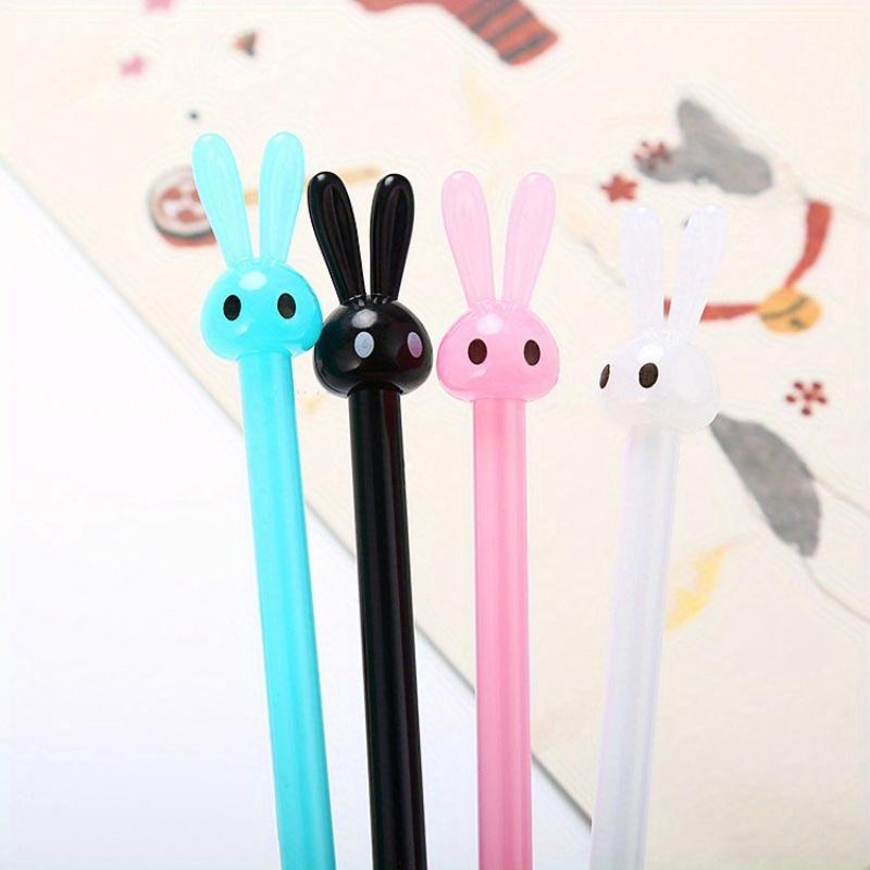 48pcs 0.5mm Cartoon Stationery Bunny Gel Pen Cute Long Ears Rabbit Signature Pen Creative Student Water Pen School Season